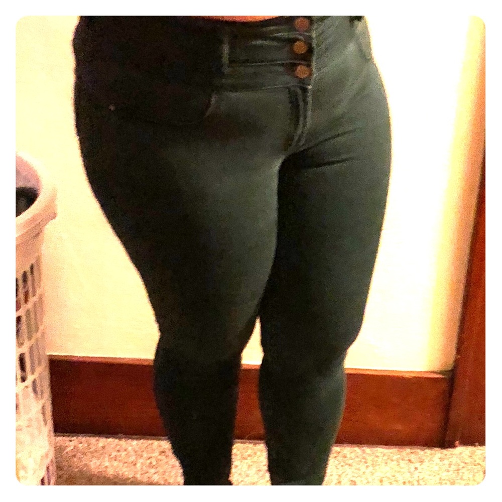 Charlotte Russe high waist pants, olive